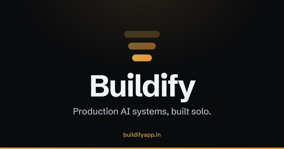 Buildify: We Ship Production AI Systems